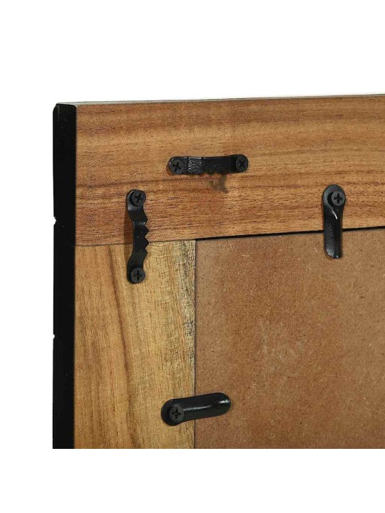 Spogulis melns un brūns 90 x 2 x 50 cm cieta koka akācija