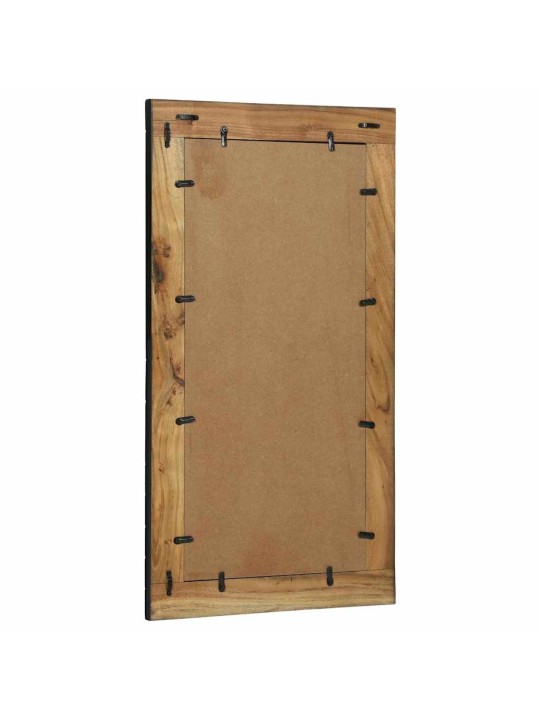 Spogulis melns un brūns 90 x 2 x 50 cm cieta koka akācija