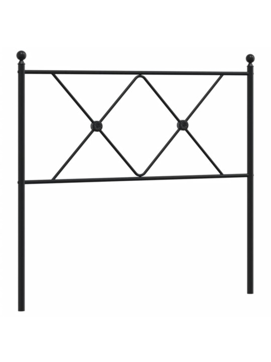 Gultas galvgalis, metāls, melns, 90 cm