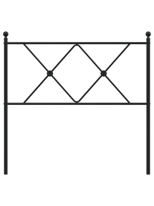 Gultas galvgalis, metāls, melns, 90 cm
