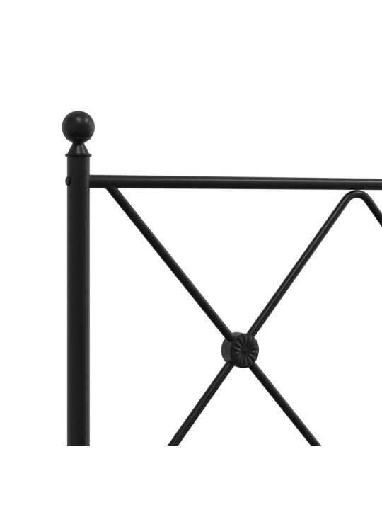 Gultas galvgalis, metāls, melns, 90 cm