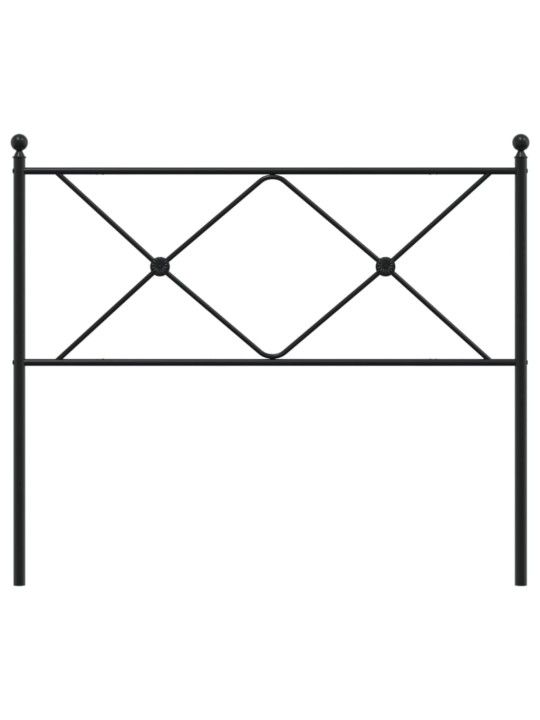 Gultas galvgalis, metāls, melns, 107 cm