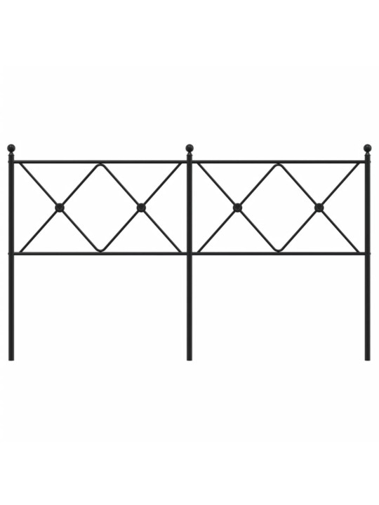 Gultas galvgalis, metāls, melns, 160 cm