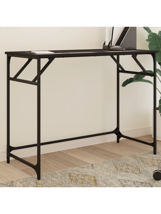Rakstāmgalds, melns, 100x45x76 cm, inženierijas koks, tērauds