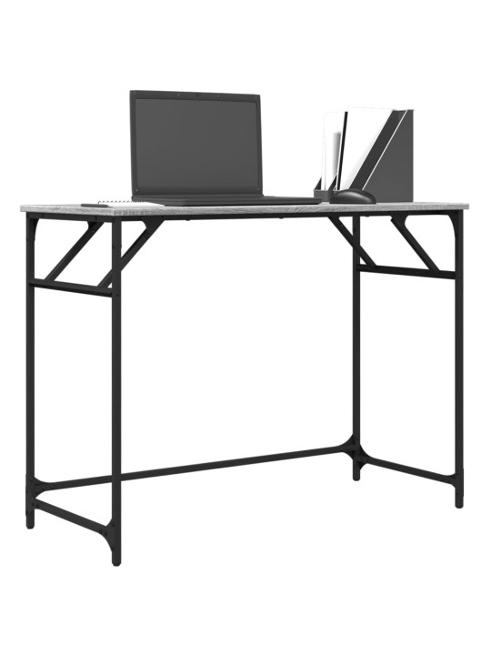 Rakstāmgalds, pelēks, 100x45x76 cm, inženierijas koks, tērauds