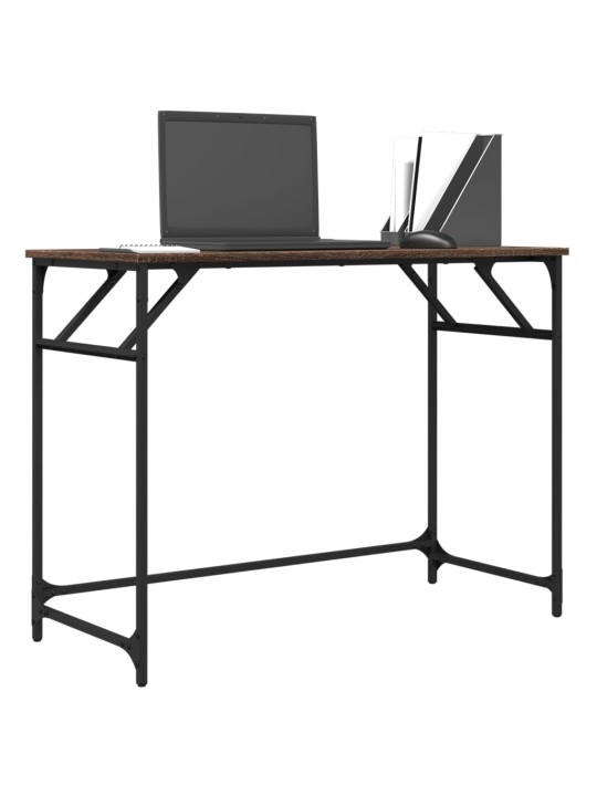 Rakstāmgalds, brūns, 100x45x76 cm, inženierijas koks, tērauds