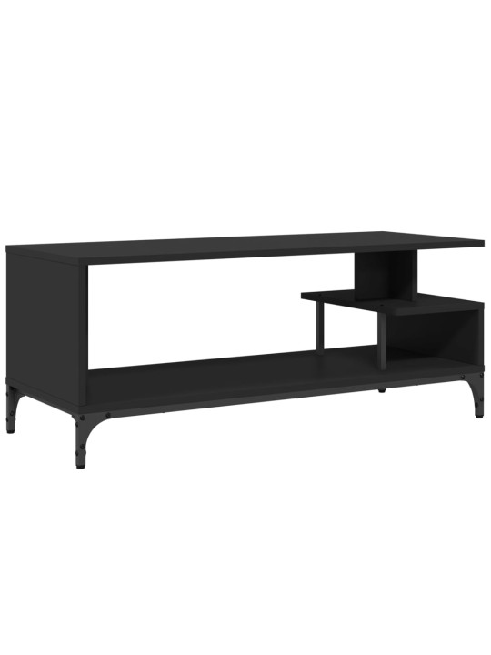 Tv skapītis, melns, 102x40x41 cm, inženierijas koks, tērauds