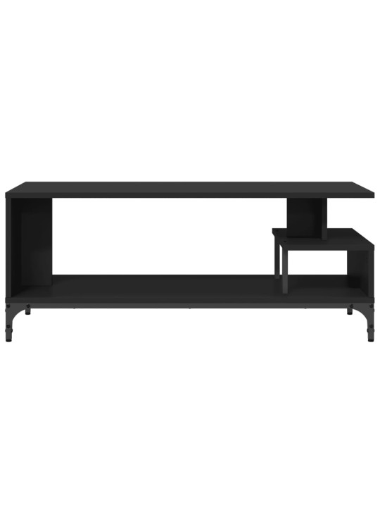 Tv skapītis, melns, 102x40x41 cm, inženierijas koks, tērauds