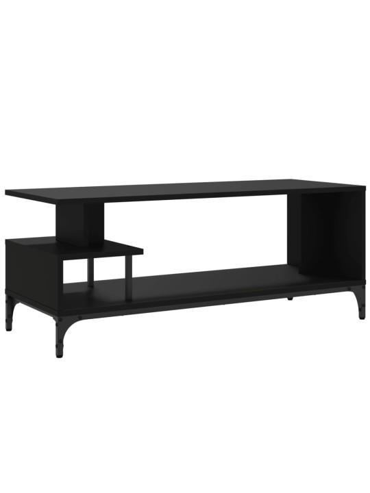 Tv skapītis, melns, 102x40x41 cm, inženierijas koks, tērauds
