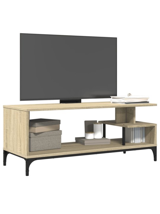 Tv skapītis, ozolkoka, 102x40x41 cm, inženierijas koks, tērauds