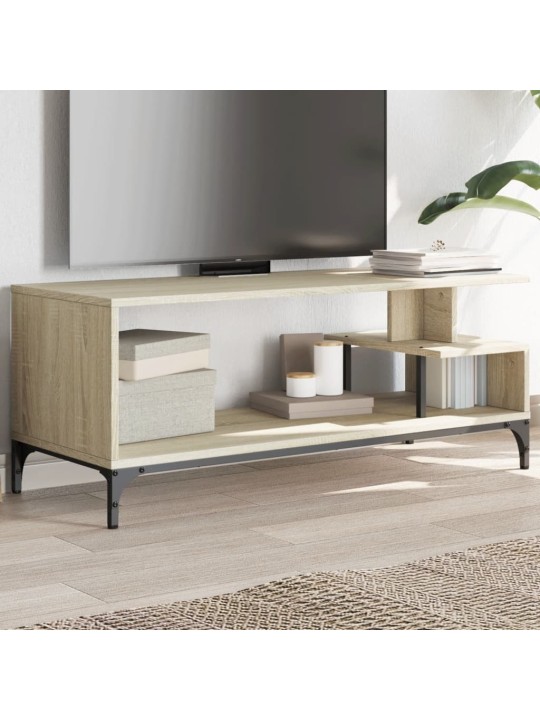 Tv skapītis, ozolkoka, 102x40x41 cm, inženierijas koks, tērauds
