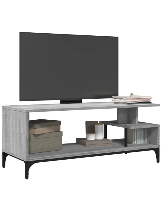 Tv skapītis, pelēks, 102x40x41 cm, inženierijas koks, tērauds