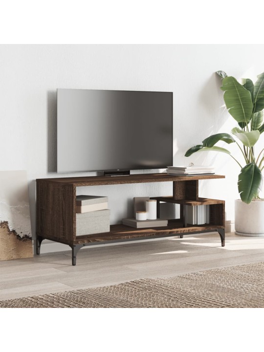 Tv skapītis, brūns, 102x40x41 cm, inženierijas koks, tērauds