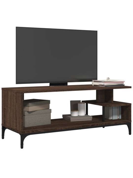 Tv skapītis, brūns, 102x40x41 cm, inženierijas koks, tērauds