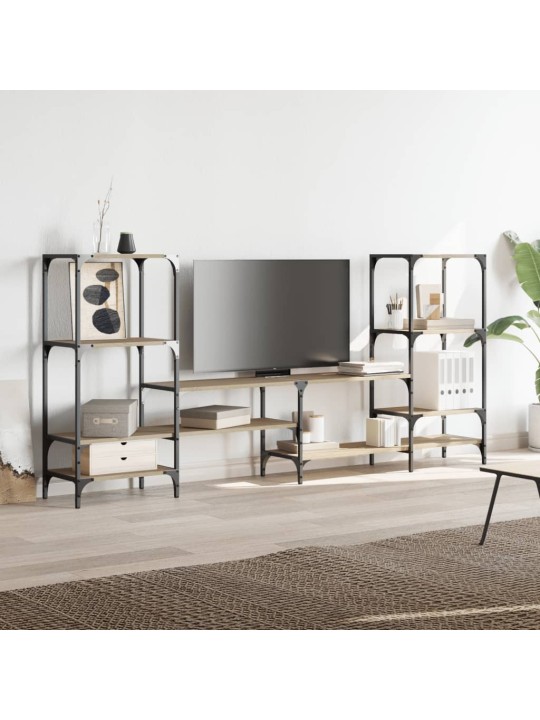 Tv skapītis, ozolkoka krāsa, 206,5x28,5x95cm, inženierijas koks