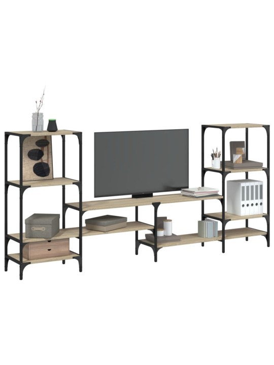 Tv skapītis, ozolkoka krāsa, 206,5x28,5x95cm, inženierijas koks