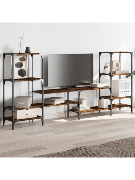 Tv skapītis, koka krāsa, 206,5x28,5x95 cm, inženierijas koks