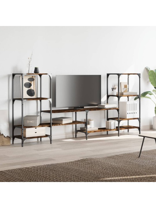 Tv skapītis, koka krāsa, 206,5x28,5x95 cm, inženierijas koks