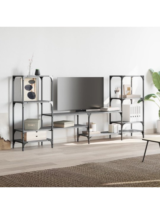 Tv skapītis, pelēks, 206,5x28,5x95 cm, inženierijas koks