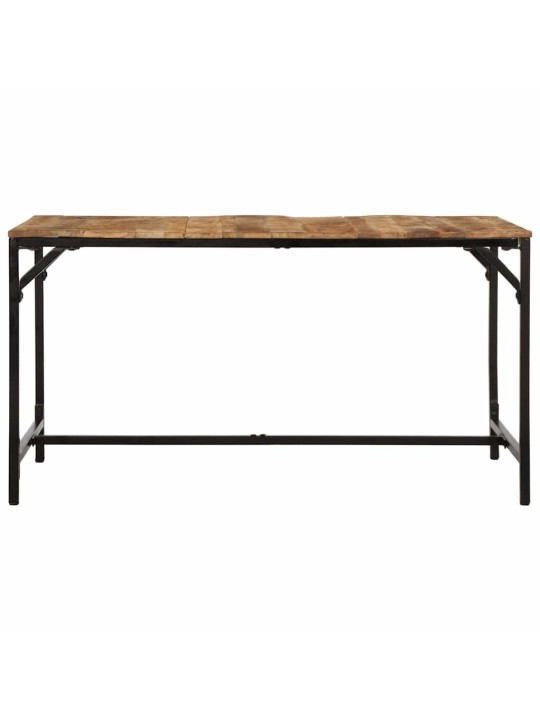 Virtuves galds, 140x70x75 cm, masīvkoka raupja mango