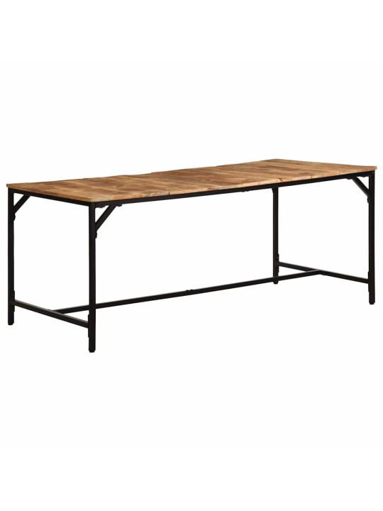 Virtuves galds, 180x90x75 cm, masīvkoka raupja mango