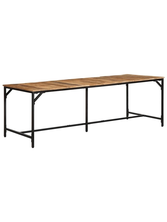 Virtuves galds, 220x90x75 cm, masīvkoka raupja mango