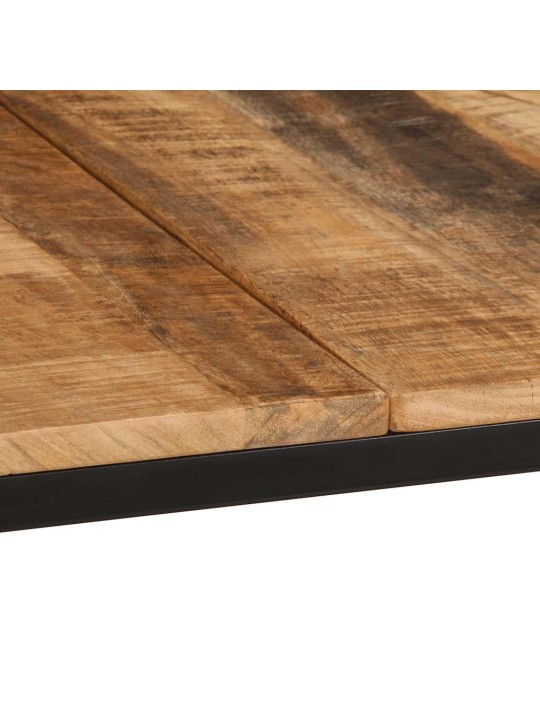 Virtuves galds, 220x90x75 cm, masīvkoka raupja mango