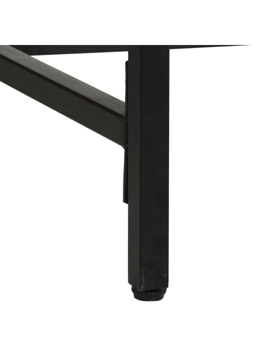 Virtuves galds, 220x90x75 cm, masīvkoka raupja mango