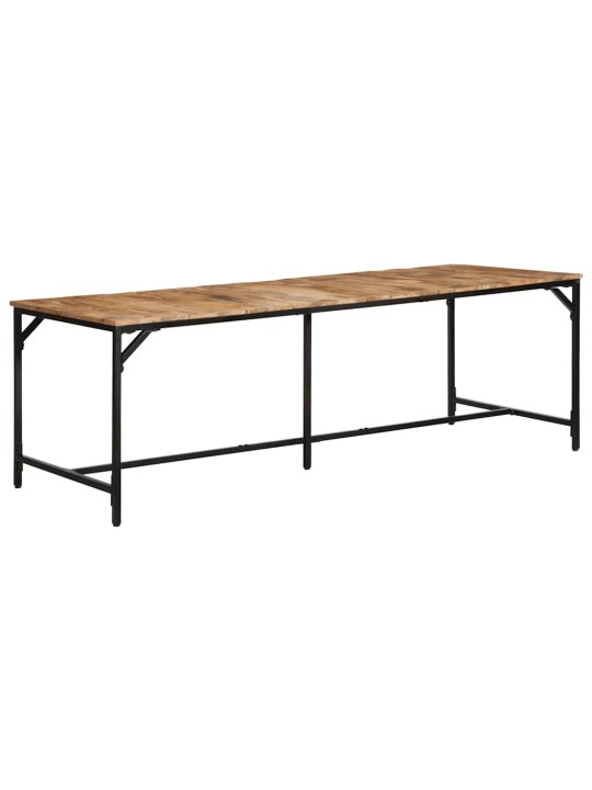 Virtuves galds, 220x90x75 cm, masīvkoka raupja mango