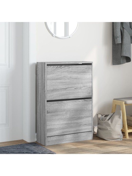 Apavu skapītis, pelēka ozola, 60x21x87,5 cm, inženierijas koks