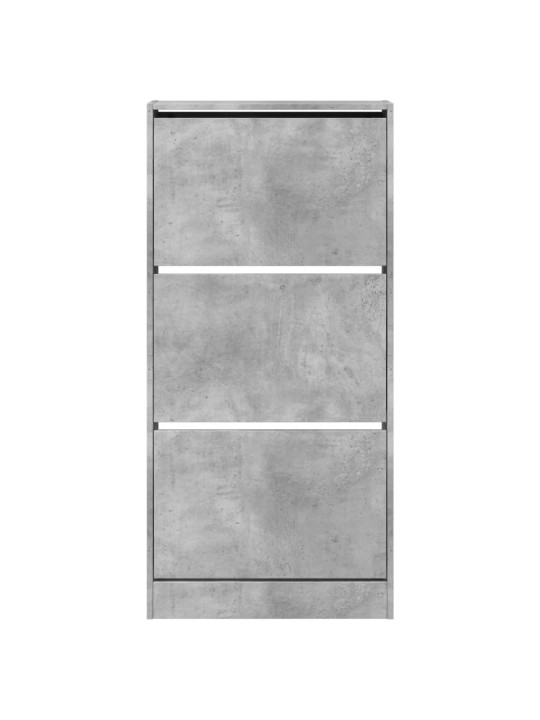 Apavu skapītis, betona pelēks, 60x21x125,5cm, inženierijas koks