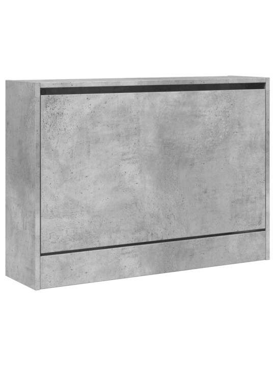 Apavu skapītis, betona pelēks, 80x21x57 cm, inženierijas koks