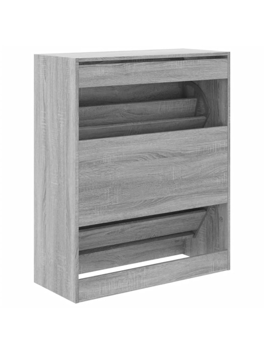Apavu skapītis, pelēka ozola, 80x34x96,5 cm, inženierijas koks