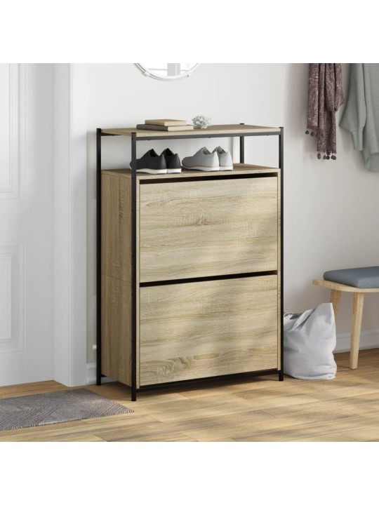 Apavu skapītis, ozolkoka krāsa, 75x34x112 cm, inženierijas koks
