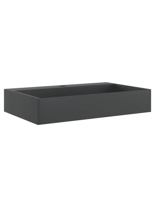 Izlietne, 60x38x11 cm, minerālu un marmora materiāls, melna