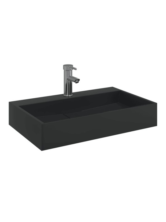 Izlietne, 60x38x11 cm, minerālu un marmora materiāls, melna