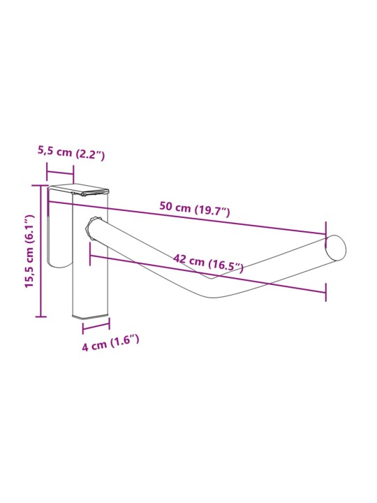 Seglu statīvs ar atloka āķi, viens balsts, pārnēsājams, melns