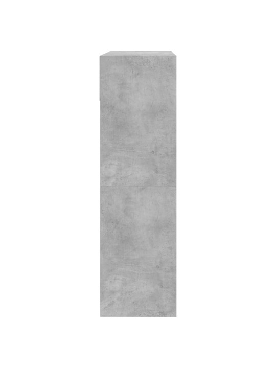 Apavu skapītis ar 2 atvilktnēm, betona pelēks, 80x34x116 cm