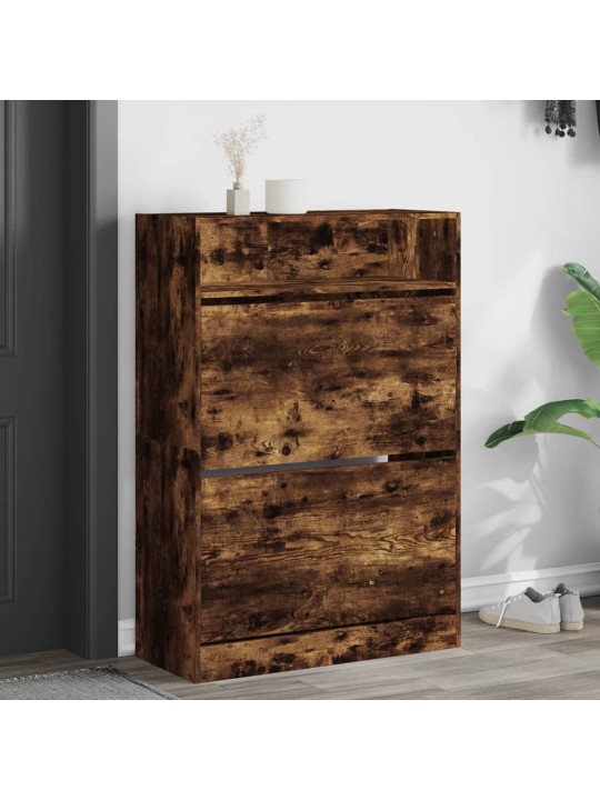 Apavu skapītis ar 2 atvilktnēm, ozolkoka krāsa, 80x34x116 cm