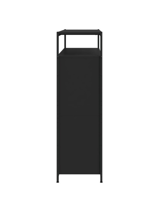 Apavu skapītis ar 4 atvilktnēm, melns, 100x34x112 cm