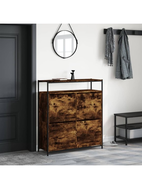 Apavu skapītis ar 4 atvilktnēm, ozolkoka krāsa, 100x34x112 cm