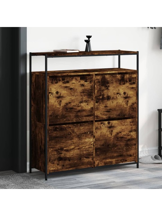 Apavu skapītis ar 4 atvilktnēm, ozolkoka krāsa, 100x34x112 cm