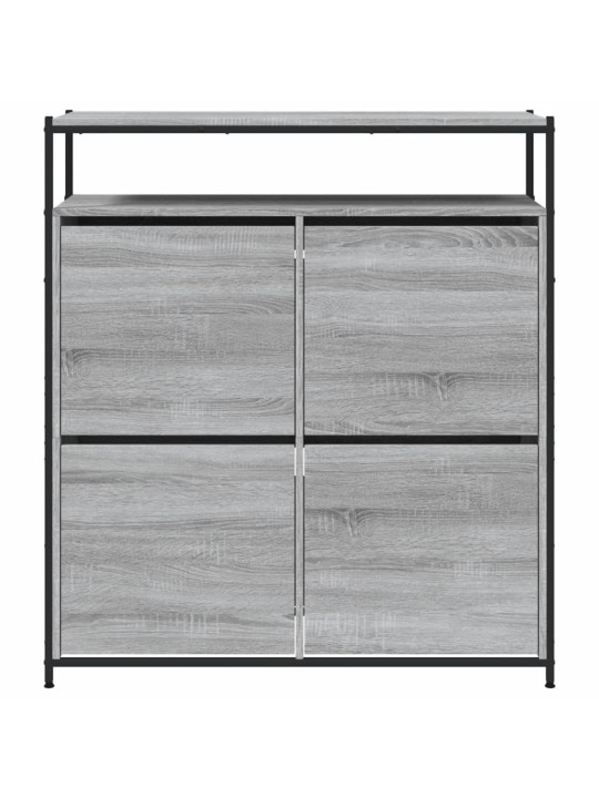 Apavu skapītis ar 4 atvilktnēm, pelēka ozola, 100x34x112 cm