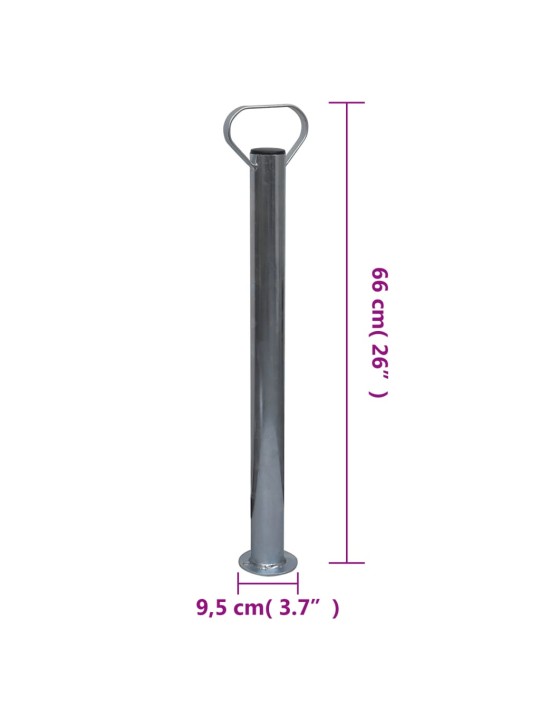 Piekabes atbalsta ritenis, 2 atbalsta caurules, 2 skavas, 60 mm