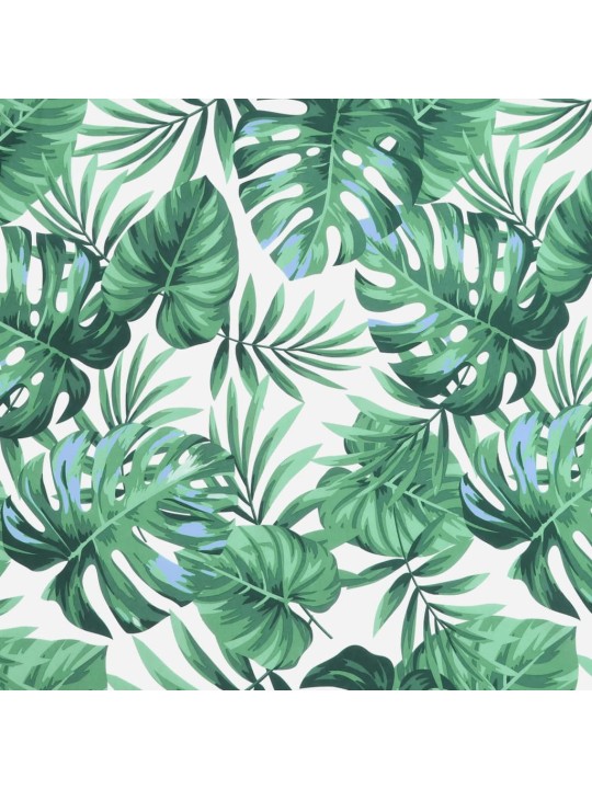 Dārza sola matracis, 100x50x7 cm, audums ar lapu apdruku