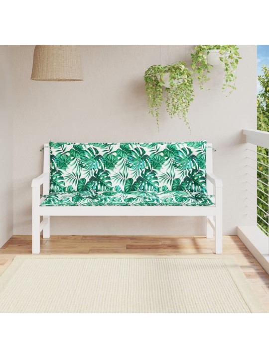Dārza sola matrači, 2 gab., 150x50x7 cm, audums ar lapu apdruku