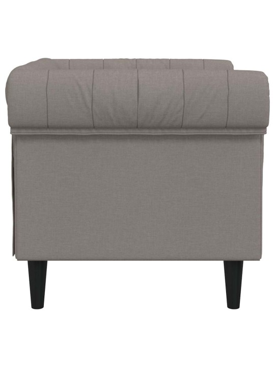 Chesterfield atpūtas krēsls, pelēkbrūns audums