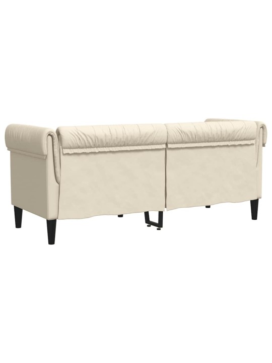 Divvietīgs chesterfield atpūtas krēsls, lins