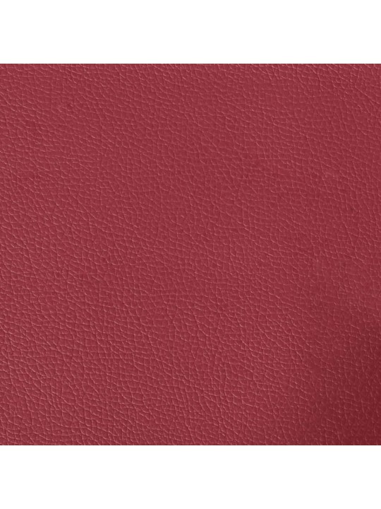 Divvietīgs chesterfield dīvāns, vīnsarkans mākslīgā āda