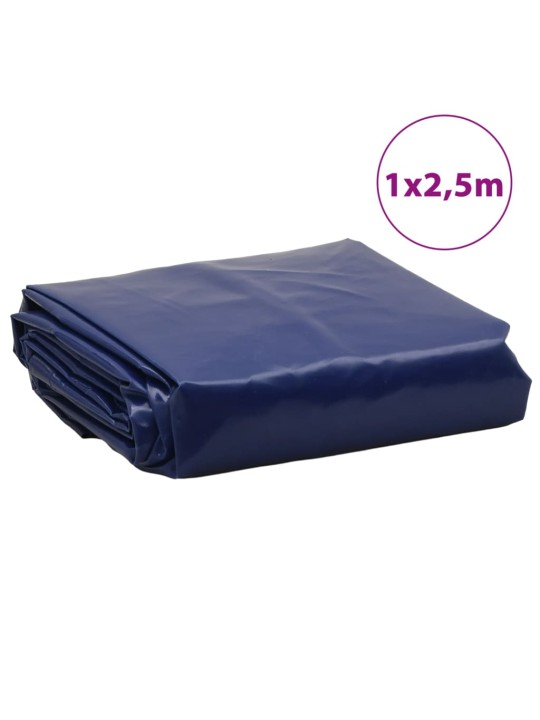 Brezenta pārklājs, zils, 1x2,5 m, 650 g/m²